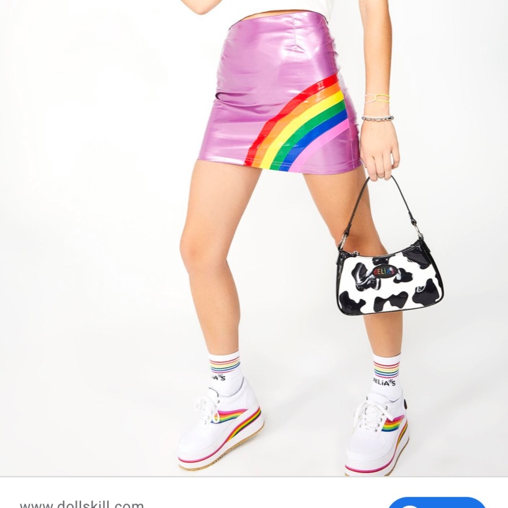 Dolls kill Vinyl skirt